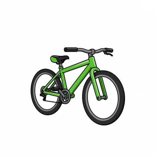 Green bicycle prop